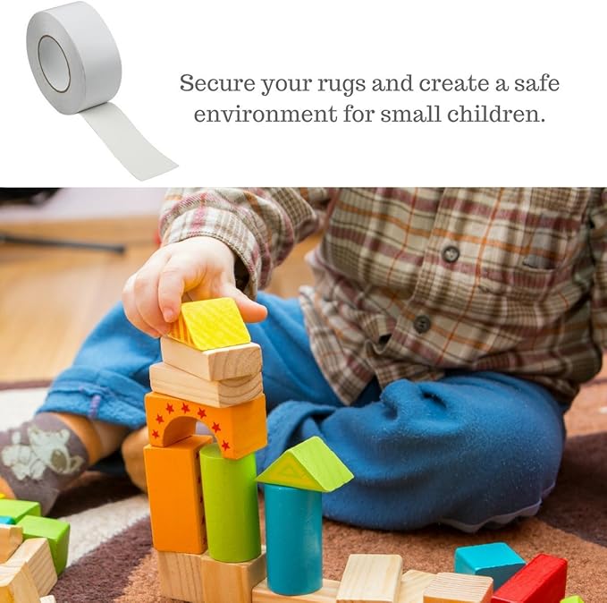 PRETMANNS Double Sided Carpet Tape - for Keeping Area Rugs & Carpets in Place – Great for Wood Working & Craft Projects - 33 Yards (2.5”Wide X 100ft Long)