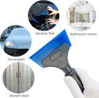 Heavy Duty Car Windshield Squeegee Rubber Shower Squeegee Water Blade Ice Scraper Rubber Squeegee Glass Wiper with Non-Slip Handle for Bathroom Cleaning, Window Tinting, 8Inch