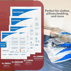MEIQIHOME Vacuum Storage Bags, Space Saver Sealer Bags,Vacuum seal bags for clothing, Pillows, Comforters, Blankets, Bedding,Travel,32 COMBO
