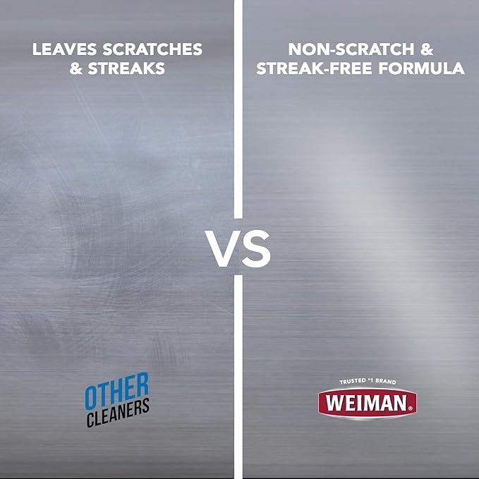 Weiman Stovetop Cleaner & Stainless Steel Cleaner - 22 Ounce - Daily Appliance Kitchen Cleaning Kit