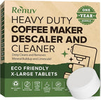 Renuv® Dishwasher Cleaner + Coffee Maker Cleaner Bundle - Heavy Duty Kitchen Appliance Deep Cleaning, Descaling, (12 Tablets of each)