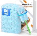 30PCS Disposable Dusters Refills Compatible with Swiffer,Bulk Heavy Duty 360 Degree Duster Replacement Head for Blinds Ceiling Fans and Furniture Dusting