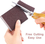 8pc Carborundum Sponge Nano Emery Sponges Caspian Stone Pot Clean Brush Rust Eraser Grit Scouring Pads Pot Cleaning Pads with Carborundum Washing Kitchen Cleaner Tool(thickness-1inch)