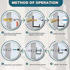560PCS Self Drilling Drywall Anchors with Screws Kit,5-Sizes Metal Expansion Bolt for Dry Wall,280 PCS Sheetrock Anchors and 280 PCS Screws-No Drill Needed