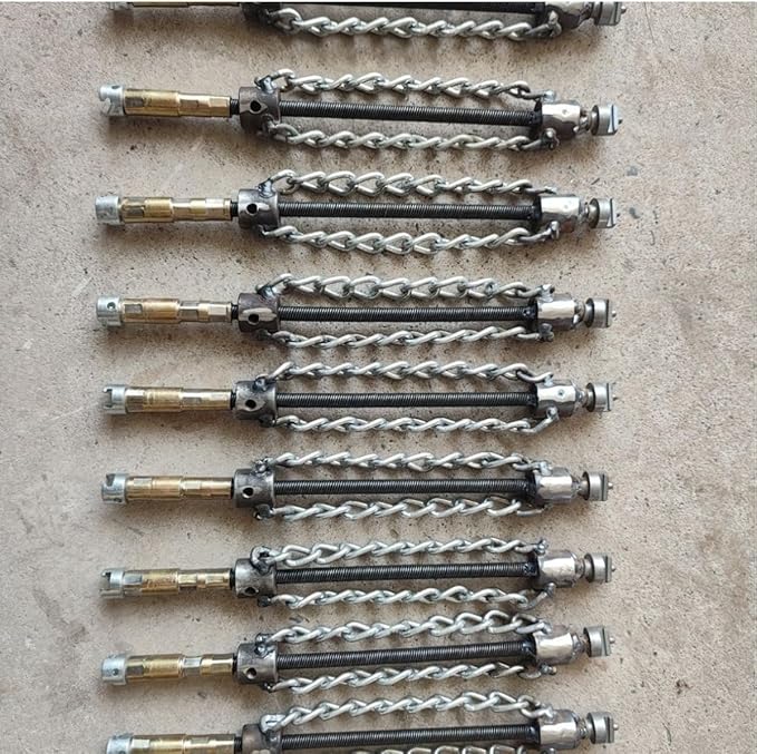 Flex‑Shaft Sewer Descaling Chain, Cable Sewers Dredge Flex for 16mm Spring, Push-Type Rotary Oil Pollution in Pipeline Blocks Drilling Tools (2Pcs)