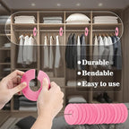 Sukh Baby Closet Dividers 30pcs - Plastic Clothes Organizer Shelf Tags Labels for Clothing Rack Wardrobe Store Warehouse Nursery Must Haves Boutique Supplies Sturdy Durable Flexible No Burrs (Pink)