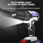 Cordless Drill Set, 21V Electric Power Drill Driver Kits, 19+1 Position Power Drill Kit With 1.5Ah Battery & 1H Fast Charger, 2 Variable Speed Drill LED Light Tool Box Set for Home Repair Tool Kit
