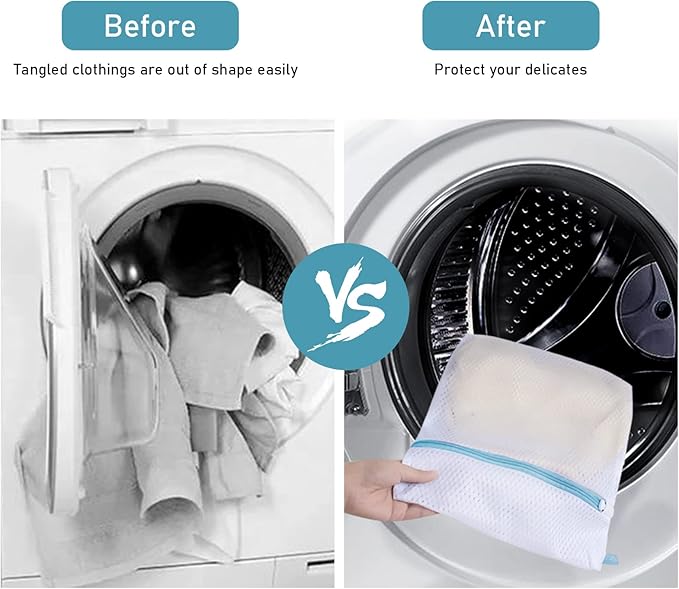 Polecasa 3Pcs Premium 125g Diamond Mesh Laundry Bags, 3 Pack Durable Laundry Wash Bags with Sturdy Zipper for Delicates (1 Large, 1 Medium, 1 Small)