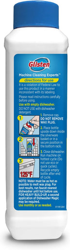 Glisten Dishwasher Magic Disinfectant & Cleaner Lemon 12 Oz