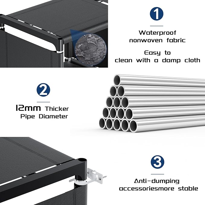 Mavivegue Book Shelf, 12 Cube Storage Organizer, DIY Bookcase, Metal Cube Bookshelf, Cubbies Closet Storage Organizer Shelves for Bedroom,Living Room,Home,Office