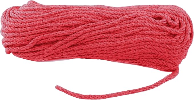 6mm x 150 Feet Red Jute Rope, Twine for Gardening Tomato Climbing Plant Tie Floristry Crafts Gift Wrapping Packing Decor