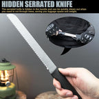 DOOM BLADE Camping Hand Axe with Sheath and Survival Gear - Lightweight Hatchet with Nested Serrated Wood Saw Knife and Magnesium Fire Starter Tools