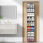 Over The Door Organizer, 7 Tier Door Hanging Organizers with 7 Large Pockets 12 Side Pockets, Behind Door Storage Hanging Shelves for Closet Bathroom Bedroom Nursery