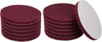 HARFINGTON 12pcs Scrubber Scouring Pads 400 Grits 5 Inch Drill Power Brush Hoop and Loop Surface Conditioning Disc Drill Scuffing Disc Scrub Pads for Home Kitchen Cleaning, Red