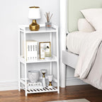 3 Tier Bamboo Bathroom Shelves, Ladder Shelf for Storage, Rustic Home Organizer, Space-Saving Design, Stylish Display Nightstand, Stylish Storage Solution for Home, Living Room, Kitchen