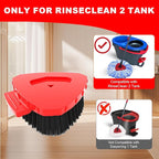 Small 2 Pack Scrub Brush Head ONLY for O Cedar RinseClean 2-Tank Spin Mop, Replacement Head Scrubber Brush,NOT for EasyWring 1-Tank System