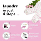 Zero Trace All Natural Baby Laundry Detergent Sheets - Powerful Eco-Friendly Travel Laundry Strips for Sensitive Skin (144 Loads 72 Sheets)