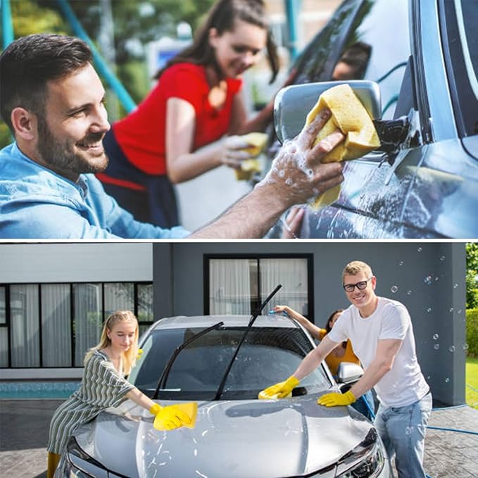 30 Pcs Large Sponges Bulk 7.5 x 5.5 x 1.9 Inch Yellow Grouting Sponge Non-Scratch Scrubber Car Wash Thick Heavy Duty Scrub Sponges Multifunctional Sponge for Cleaning Dishes Car Tile Crafts Supplies