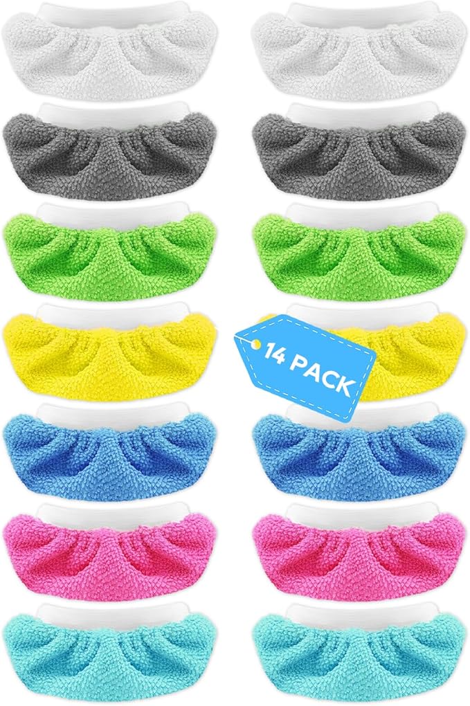 Steam Cleaner Accessories Universal Reusable Steam Mop Pads Compatible with Bissell Steam Shot Handheld Steam Cleaner Attachments Washable Microfiber Cloth, 14 Pack