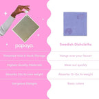 Papaya Reusable Paper Towels, Premium Swedish Dishcloths with Hook, Non-Scratch Reusable Paper Towel, 1 Sheet Replaces 17 Rolls - 2 Sheets, 1 Hook