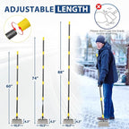 74" Garden Flat Scraper, Multifunctional Cleaning Shovel, Heavy Duty Manual Weeder Metal Floor Scraper Garden Tool for Lawn Digging, Weeding, Scraping, Ice Remove, Edging