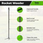 Yard Butler Rocket Weeder - Gardening Hand Tool for Lawn Care - Ergonomic Standing Weed Puller - Garden & Landscape Weeder Tool for Yard Work - Durable Gardening Accessory