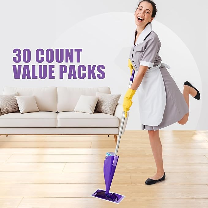 40 Count Disposable Wet Pads Refill for Swiffer Wet Jet Spray Mop,Wet Jet Pads for All Floor Types,Disposable Multi Surface Wet Jet Hardwood Floor Cleaner for swiffer Wet Pads Refill