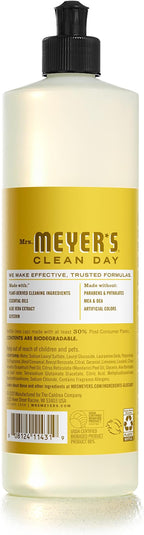 MRS. MEYER'S CLEAN DAY Liquid Dish Soap, Biodegradable Formula, Daisy, 16 fl. oz
