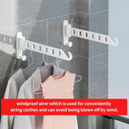 JOOM Laundry Drying Rack Wall Mounted Clothes Drying Rack Clothes Hanger White