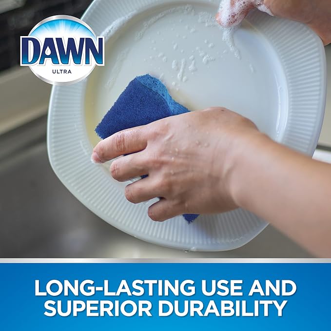Dawn Non-Scratch Kitchen Dish Sponges, Blue (Pack of 9)