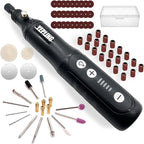 Cordless Rotary Tool, 3.7V Li-ion Electric DIY Mini Grinder Kit with Front LED Work Light, 5 Variable Speed, 72pcs Accessories USB Charging Multi-Tool Perfect for Nail Polishing