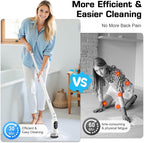 Shower Scrubber, Electric Spin Scrubber with 2025 New Upgraded Motor, User-Friendly Design, 3 Adjustable Angles & Speeds, 8 Brush Heads for Cleaning Bathroom, Cleaning Supplies for Tire, Windshield