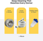 Washing Machine Cleaner Tablets - 24 Pack for a 12 Month Supply. Formulated for Pet Owners. Compatible with HE, Top & Front Load. Easily Removes Residue, Grime. Value Brand by Uproot Clean