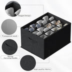 FHSQX 4 Pack Shoe Organizer for Closet,Foldable Shoe Organizer,Fits up to 48 Pairs,Storage Containers With Bottom Support for Shoes (Black, (16.5 * 12.6 * 9.5) x4)