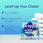 Dropps 4-in-1 Plus Oxi Crisp Breeze Power Biobased Laundry Detergent Pods (76 Pods) - Chlorine-Free Bleach Alternative Biobased Laundry Whitener, Stain & Odor Remover
