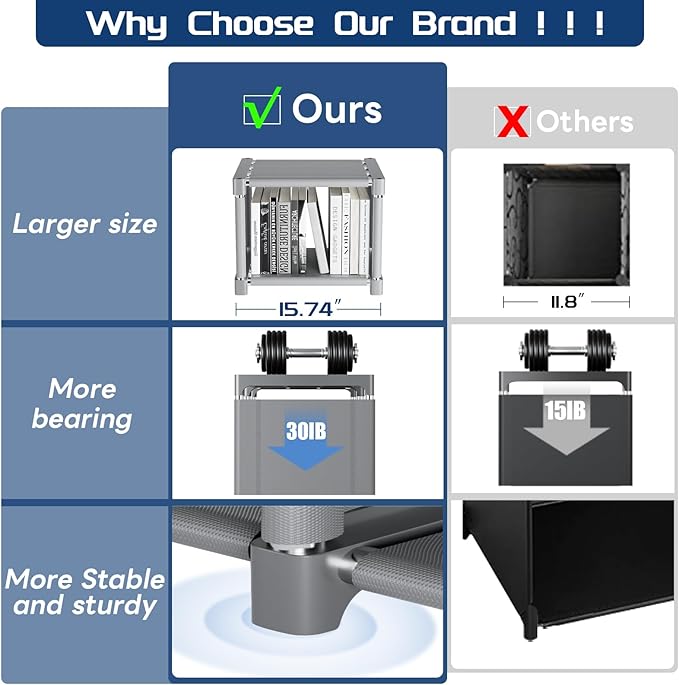 Mavivegue Bookshelf,18 Cube Storage Organizer,Extra Large Book Organizer,Tall Bookcase Shelf,Book Cases/Shelves,Grey Cube Shelf,Cubbies Closet Shelves for Bedroom,Living Room,Home,Office