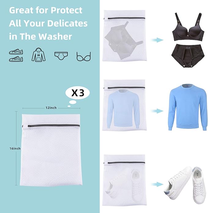 GOGOODA Delicates Laundry Wash Bags Medium Lingerie Bags for Laundry Great for, Hosiery, Blouse, Underwear, Pantyhose, Socks