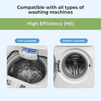Heavy Duty Washing Machine Cleaner Tablets – Deep Cleaning & Descaling for HE Front Load and Top Load Washers, Helps Remove Odor & Residue (12 XL Tablets 12 Month Supply)
