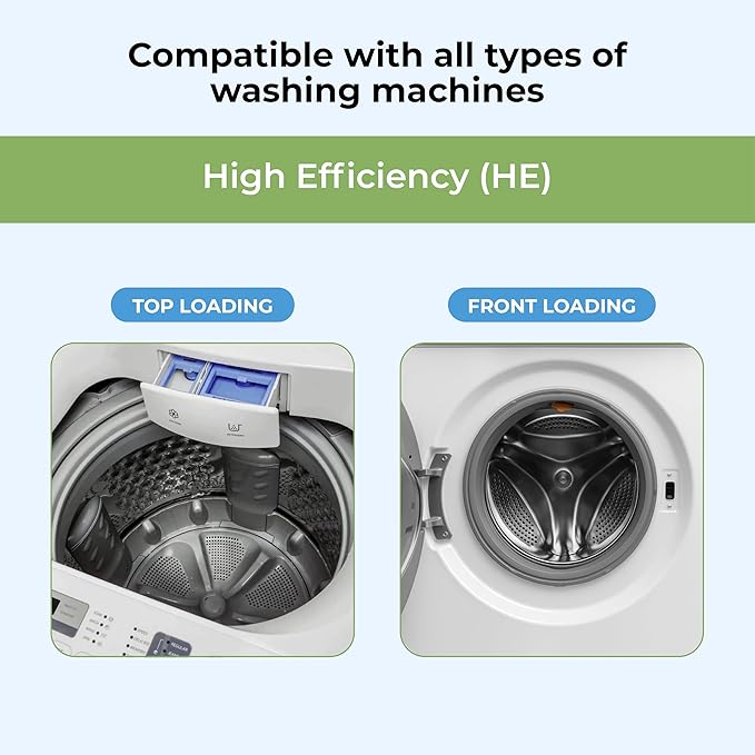 Heavy Duty Washing Machine Cleaner Tablets – Deep Cleaning & Descaling for HE Front Load and Top Load Washers, Helps Remove Odor & Residue (12 XL Tablets 12 Month Supply)