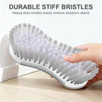 SetSail Multi-Purpose Scrub Brush of 2 Pack, Stiff Bristles Cleaning Brush with Non-Slip Grip Heavy Duty Scrub Brushes for Cleaning Bathroom Kitchen Tile Bathtub Sink, Grey