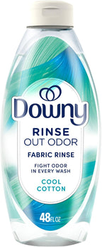 Downy Rinse & Refresh Laundry Odor Remover And Fabric Softener, Cool Cotton, 48 Fl Oz, HE Compatible Laundry Sanitizer, Safe On All Fabrics, Downy Fabric Softener, Liquid Fabric Softener