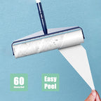 9.8 inch Large Lint Roller Refills Only, 9.8'' Extra-Wide Lint Roller Refill Pack of 5 Rolls Total 300 Sheets for Pet Hair Remover Home Floor Carpet Clothing Sofa Cleaning (9.8'' Wide)