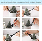 13Pcs Succulent Tools Set Mini Garden Tools Kit for Indoor Bonsai Cactus Care with Pruning Shears Scissors Transplanting Tools for Houseplant