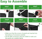 C&AHOME Cube Storage Organizer, 20-Cube Shelves Units, Closet Cabinet, DIY Plastic Modular Book Shelf, Ideal for Bedroom, Living Room, Office, 48.4" L x 12.4" W x 60.6" H Black UPCS20H