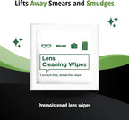 HandyClean Pre-Moistened Lens Cleaning Wipes, Eyeglass Wipes, Screen Wipes, Case of 8 Boxes - 200 ct of 6 x 5 inches Individually Packed Lens Cleaner Wipes