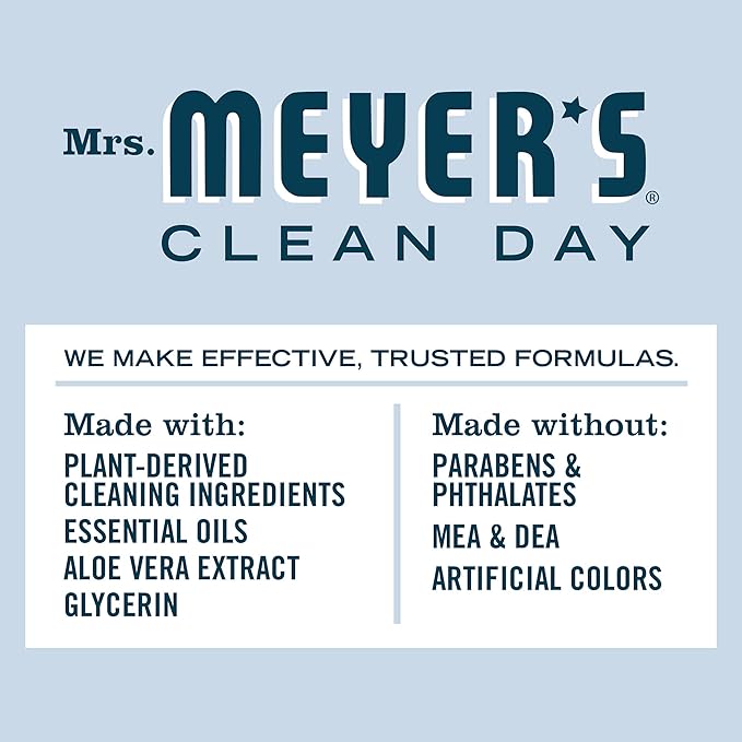 MRS. MEYER'S CLEAN DAY Liquid Dish Soap, Biodegradable Formula, Limited Edition Snowdrop, 16 Fl. Oz - Pack of 3