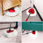 6 Pack Mop Replacement Heads for O-Ceda EasyWrin Spin Mop, Microfiber Spin Mop Refills, Easy Cleaning Mop Head Replacement White