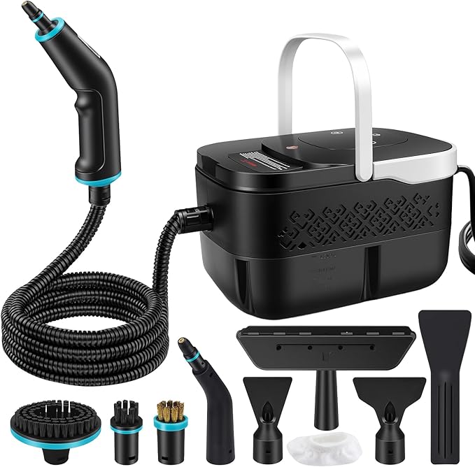 Steam Cleaner for Home, 2500W Portable Handheld Steamer for Cleaning, Large Capacity Tank Pressurized Steam Cleaning Machine for Car, Bathroom, Kitchen, Furniture, Grout, Floor, Tile
