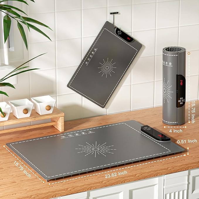 Electric Warming Tray, Full Surface Heating, Rollable & Portable, Premium Silicone Nano-Material, 248°F Temperature Settings,Auto Shut-Off, Versatile Food Warmer for Gatherings, Parties, Everyday Use