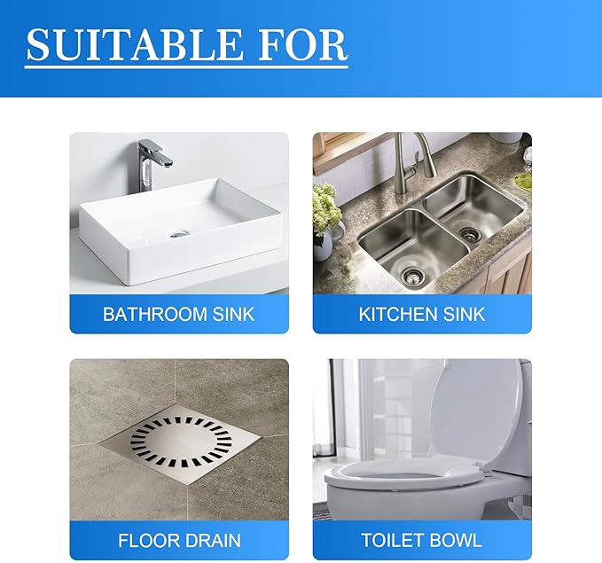 Japanese Drain Foam Cleaner, Japanese Toilet Cleaning Foam Drain Cleaner, Powerful Sink and Drain Cleaner, Drain Cleaner Hair Clog Remover Foam for Kitchen Drain, Sinks (2)